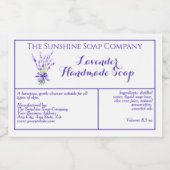 Etikett für den weißen Lavendel mit wasserfester S (Einzelnes Label)