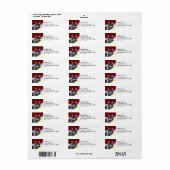 Etikett für die Adresse der Smokey-Katze (Vorne)