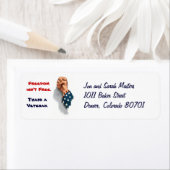 Etikett für die Adresse der Veteranen und der Vete (Insitu)