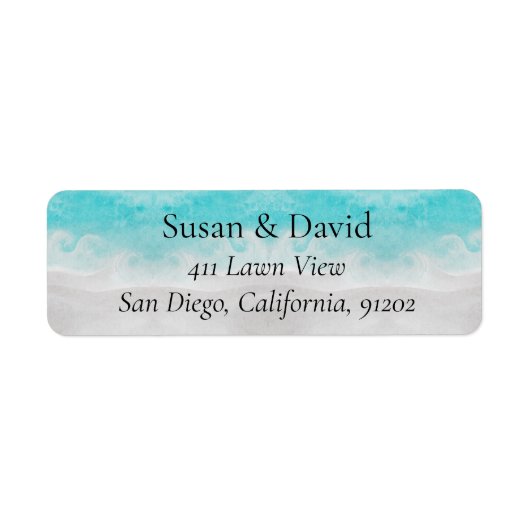 Etikett für die Adresse des Freien Meeres (Vorne)