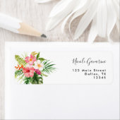 Etikett für die Adresse des tropischen Hibiskus (Insitu)