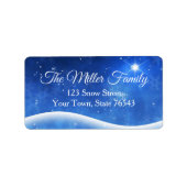 Etikett für die Adresse des Winterschneefelds Adressaufkleber (Vorne)