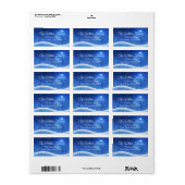 Etikett für die Adresse des Winterschneefelds Adressaufkleber (Vorne)