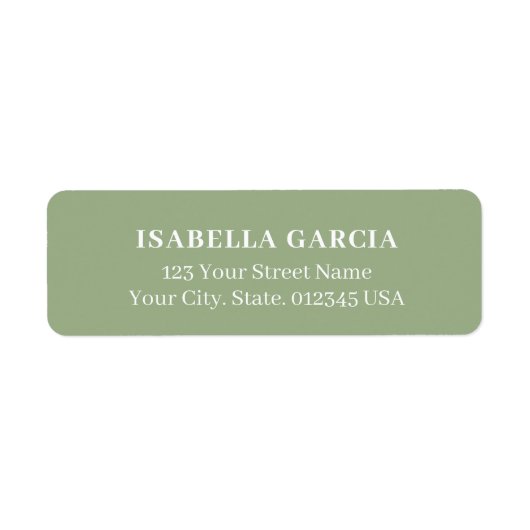 Etikett für die Adresse im Grünen Format (Vorne)