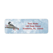 Etikett für die Adresse im Winter Chickadee (Vorne)