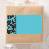 Etikett für die Aqua- und Braunstreifen-Damaskus (Insitu)