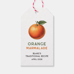 Etikett für die bearbeitete Orangenmarmelade Geschenkanhänger