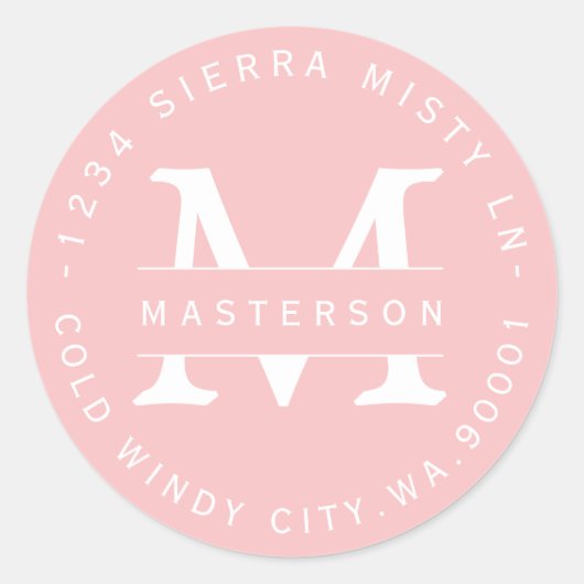 Etikett für die benutzerdefinierte rosafarbene Rüc Runder Aufkleber (Vorderseite)