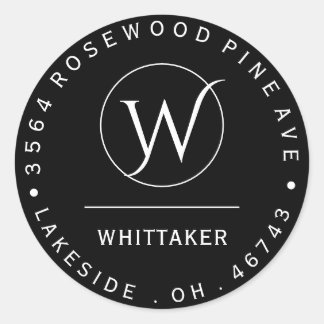 Etikett für die benutzerdefinierte Rücksendeadress Runder Aufkleber