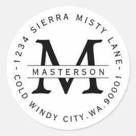 Etikett für die benutzerdefinierte Rücksendeadress Runder Aufkleber