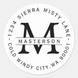 Etikett für die benutzerdefinierte Rücksendeadress Runder Aufkleber