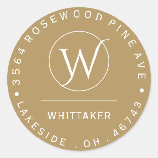 Etikett für die benutzerdefinierte Rücksendeadress Runder Aufkleber