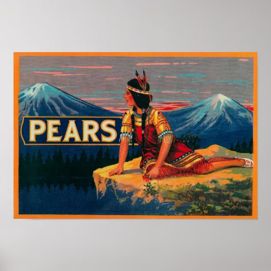 Etikett für die Birnenkiste Poster (Vorne)