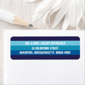 Etikett für die blaue Tonrückgabeadresse (Insitu)