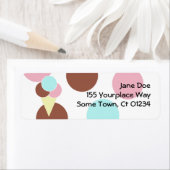 Etikett für die Con-Adresse des Eiskrems (Insitu)