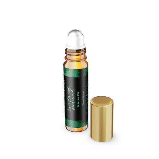 Etikett für die Duftwalze der schwarzen und grünen