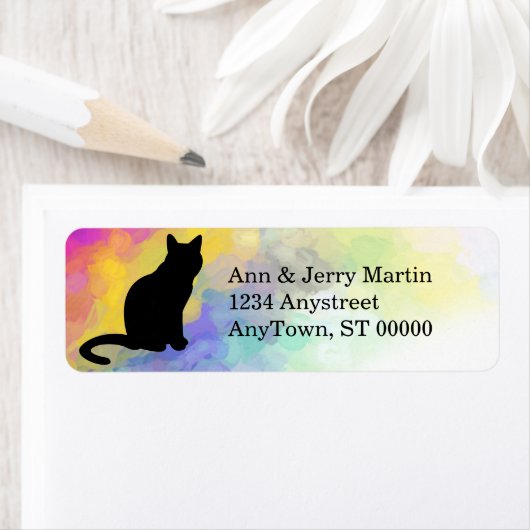 Etikett für die farbige Aquarellfarbe (Insitu)