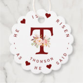 Etikett für die farbige Blütenfloral Geschenkanhänger (Vorderseite)