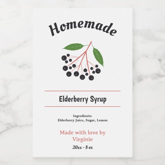 Etikett für die Flasche (Einzelnes Label)