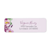 Etikett für die florale Rücksendeadresse (Vorne)