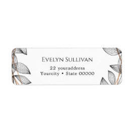 Etikett für die Foliage geometrischer Rahmen-Rückg