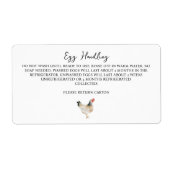 Etikett für die Haltbarkeit der Eierstöcke (Vorne)