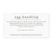 Etikett für die Haltbarkeit der Eierstöcke (Vorne)