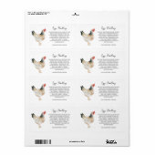 Etikett für die Haltbarkeit der Eierstöcke (Vorne)