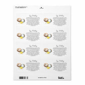 Etikett für die Handhabung von Wachteln (Vorne)