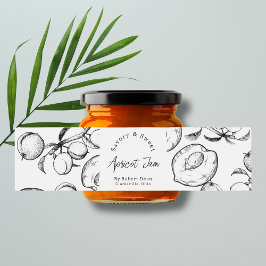 Etikett für die hausgemachte Apricot-Marmelade