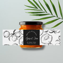 Etikett für die hausgemachte Apricot-Marmelade