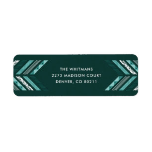Etikett für die Herringbone-Band - Aquamarin