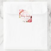 Etikett für die individuell anpassbare Blumenkörpe Quadratischer Aufkleber (Tasche)