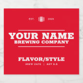 Etikett für die individuelle Flasche, Wein, Kombuc (Einzelnes Label)