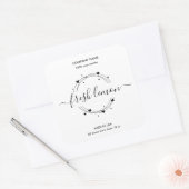 Etikett für die Kerze Quadratischer Aufkleber (Umschlag)