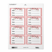 Etikett für die Konservierung von Rosa Land und Le (Vorne)