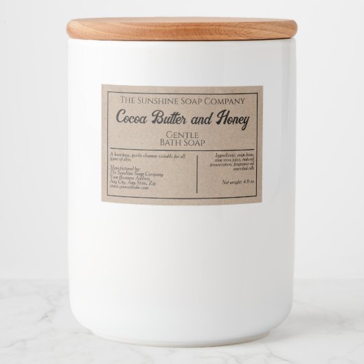 Etikett für die Kraftpapiersorte (Vorderseite)