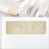 Etikett für die leere antike Papierrückgabeadresse (Insitu)