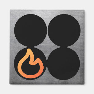 Etikett für die Links Kontrolle der Vorderseite de Magnet