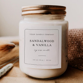 Etikett für die Markenbezeichnung Minimal Square Quadratischer Aufkleber