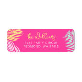 Etikett für die rechte Rücksendeadresse | Rosa Adr (Vorne)
