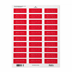 Etikett für die Rote und Weiße Feiertagsrückgabe