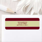 Etikett für die rote und weiße Rücksendeadresse (Insitu)