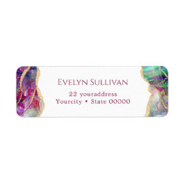 Etikett für die Rückgabe von Fuchsia aquamarine op