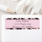 Etikett für die Rücksendeadresse aus rosa Metallen (Insitu)