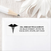 Etikett für die Rücksendeadresse des Arztes benutz (Insitu)