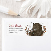 Etikett für die Rücksendeadresse des Bären (Insitu)