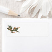 Etikett für die Rücksendeadresse des grünen Drache (Insitu)