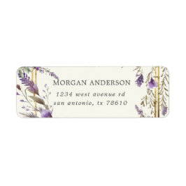 Etikett für die Rücksendeadresse des Wasserfarblav