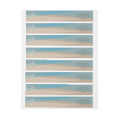 Etikett für die Rücksendeadresse für Strandhochzei (Bogen)